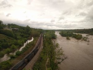 Crossing the river and another track